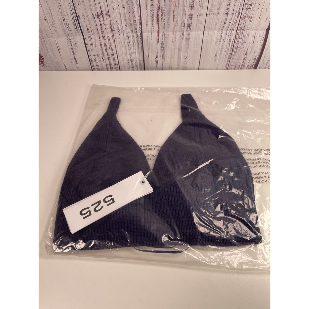 525 America Indigo~ Sweetheart Knit BRA Crop TOP BRALETTE XS New